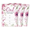 thumbnail image 1 of Inkdotpot Floral Girl First Birthday Invites, Fill-In Stlye Party Invitations With Envelopes Pack Of 30, 5x7 inches, 1 of 7