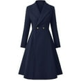 thumbnail image 5 of Karight Womens Trench Coat Double-Breasted Long Dressy Windbreaker Overcoat Fall Winter Outerwear, 5 of 5