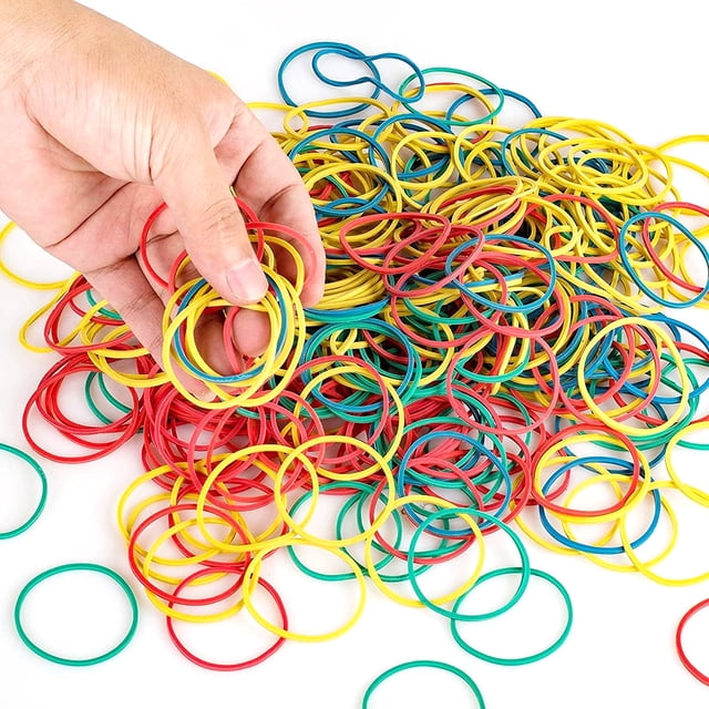 500 Pieces Multi-Color Rubber Bands, Stretchable And Reusable For Diy Projects, Heat Resistant And Environmentally-Friendly For Home, Office, School