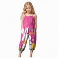 thumbnail image 1 of Ymyiu Girls Pants Romper Girls Jumpsuits Kids Fashion Ruffle Sleeves Crew Neck Rompers Drawstring Overalls with Pockets Size 7-8 Years(Hot Pink, 7-8 Years), 1 of 6