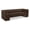 Brown, variant on Bowery Hill Contemporary Solid Wood Frame Rich Brown Velvet Sofa