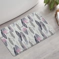 thumbnail image 2 of Pink and Grey Watercolor Feather Pattern Bathroom Rugs Mat,Non Slip Microfiber Bathroom Rug,Rubber Backing,Soft Bathroom Mats for Bathroom Floor,Tub and Shower,17x27in(43x68cm), 2 of 5