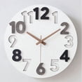 thumbnail image 3 of 3X Reloj de pared con mecanismo de movimiento de cuarzo silencioso DIY, manecillas de 20 mm para reloj de 12 pulgadas, piezas reemplazadas, rama de madera, 3 of 8