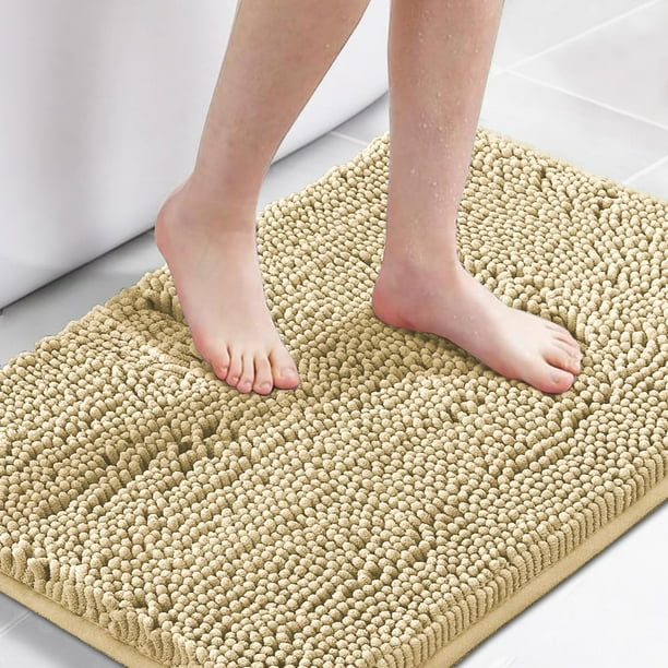 Alfombra de baño H.VERSAILTEX, lujosa, de chenilla, antideslizante, para baño