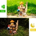 thumbnail image 3 of Wonder Garden Garden Gnome Statue Fairy Mushroom House with LED Light, Housewarming Gift for Garden Patio Lawn, 11.22" Tall, 3 of 7