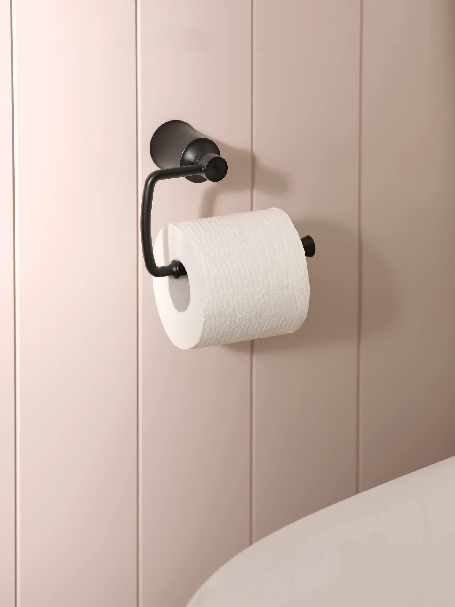 Moen YB2108BL Dartmoor Wall Mounted Toilet Paper Holder - Black