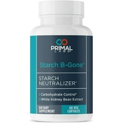 Primal Labs Starch B-Gone - Carb Blocker - Reduce Carbohydrate Digestion & Absorption - 60 Capsules