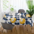thumbnail image 3 of Yayeee Tablecloths 54" x 72" Rectangle Wrinkle Resistant Party Table Cover, Beige Plaid Lemon, 3 of 8