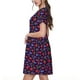 thumbnail image 2 of Balery Blackberries Vestidos sueltos de manga corta para mujer, vestidos de verano 2025, vestidos casuales de corte A con vuelo., 2 of 6