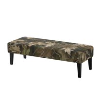 Whosucclay Forest Hunting Camo Print Dining Bench Cover Removable Bench Seat Cushion Slipcovers Waterproof Bench Slipcover Anti Dust Seat Cushion Protector for Bedroom Living Room