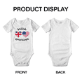 thumbnail image 3 of British American Flag Two Hearts Cute Baby Clothes (White, 18-24 Months), 3 of 5