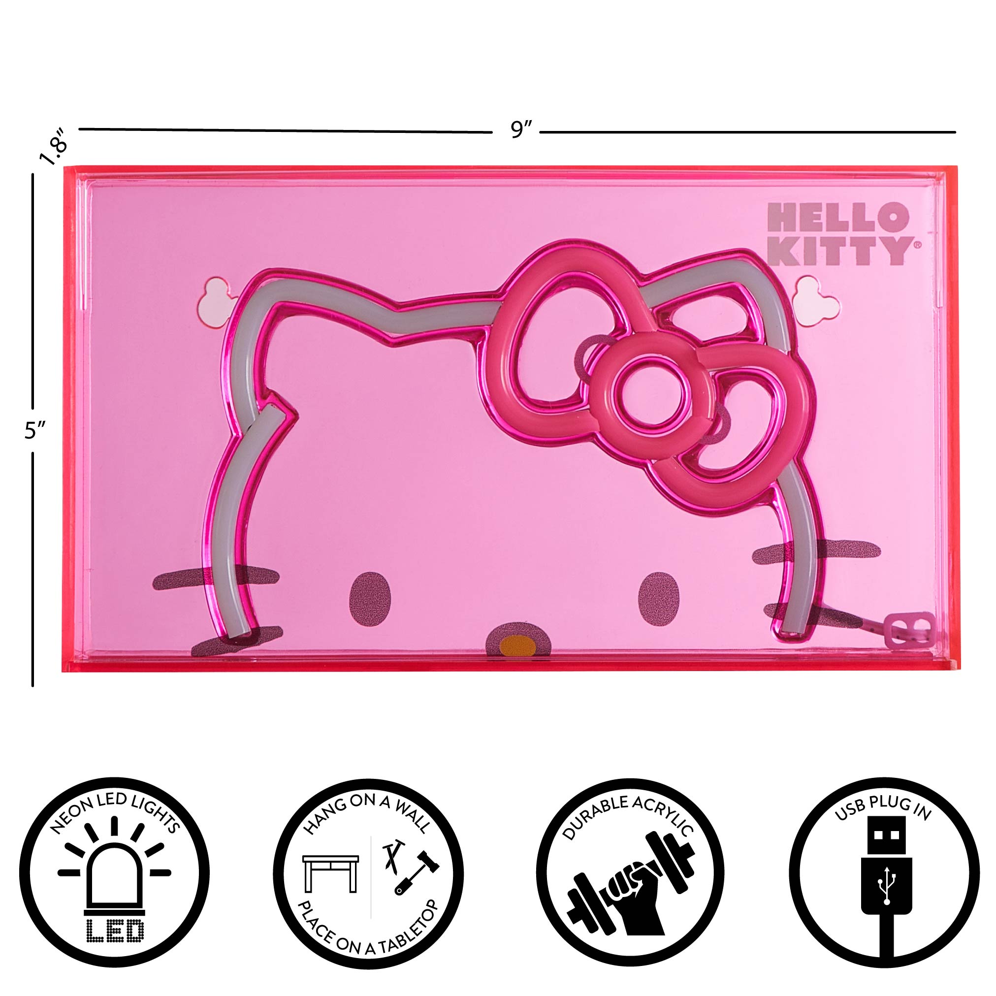 Hello Kitty 9" LED Neon Box Light photo 4