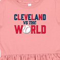 thumbnail image 4 of Inktastic Cleveland Vs. the World Blue and Red with Baseball Girls Toddler Dress, 4 of 5