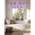 thumbnail image 3 of Kitchen Valances for Window, Easter Rabbit Colorful Egg Light Filtering Rod Pocket Valance Curtain, Spring Bunny Purple Wood Board Short Curtains Window Topper for Bedroom Living Room 54x18in, 3 of 9