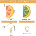 thumbnail image 2 of 76pcs Orange Earring Charm Drop Earring Maker Kit Translucent Acrylic Pendant Brass Earring Hook Jump Ring for DIY Jewelry Earring Necklace Maker - 4 Colors, 2 of 6