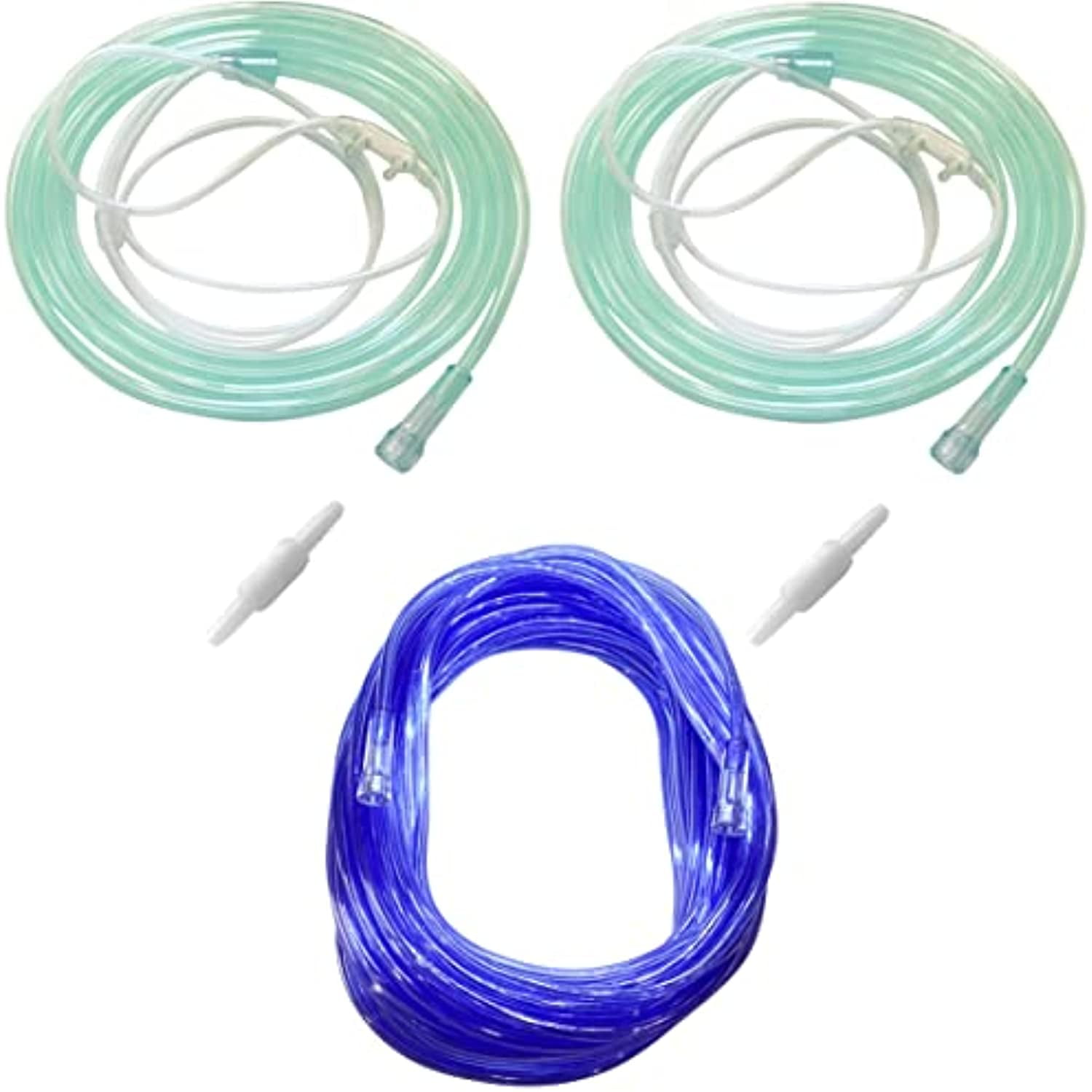 ResOne 5pc 50+7' Adult Soft Oxygen Tubing Replacement Kit, Purple w/Swivel Connectors