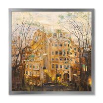 Designart 'Russian City Yard Landscape' Traditional Framed Art Print