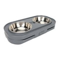 Raised Dog Bowl Height Adjustable Stainless Steel Elevated Dog Double