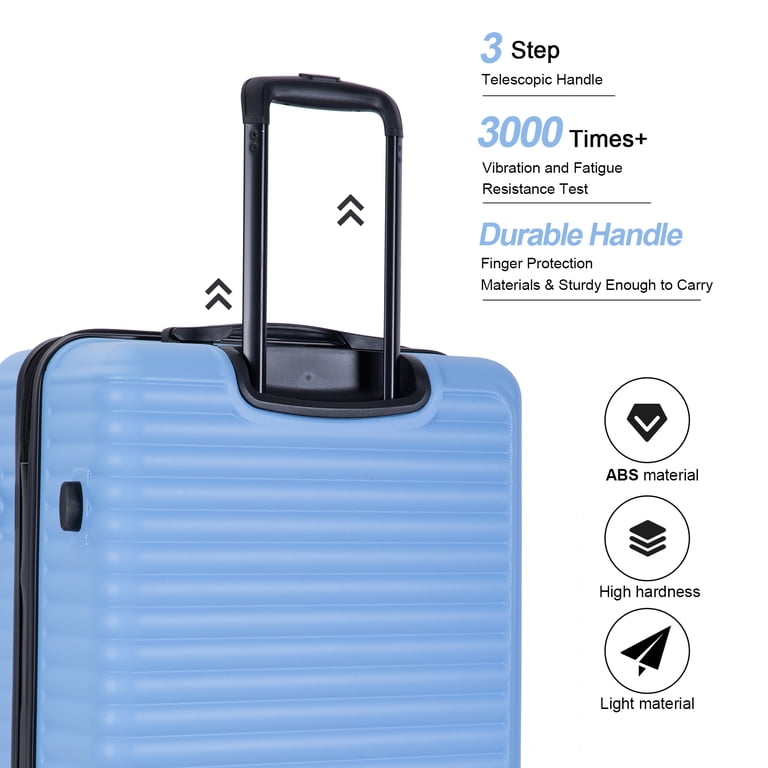 Travelhouse 3 Piece Hardside Luggage Set Lightweight Suitcase with