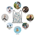 thumbnail image 6 of Balery Rose Flowers Pattern Drawstring Backpack Bag Sport Gym Sackpack Cinch Bags Pattern Drawstring Backpack Bag Sport Gym Sackpack Cinch Bags -Small, 6 of 6