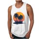 thumbnail image 2 of Camiseta sin mangas de cuello redondo para hombre, blusa informal de verano sin mangas con estampado de cuello redondo para hombre, 2 of 5