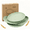 Green[4PCS], variant on Bxaolu 4 PCS Wheat Straw Plates, 5.9 Inch Reusable Plastic Unbreakable Dinner Plates for Kitchen, Dishwasher & Microwave Safe (Beige)