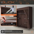 thumbnail image 4 of Closet Armable Ropero Armario Organizador 205x45x170cm Color Café Blick, 4 of 9