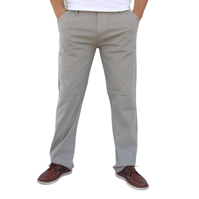 Pantalón de gabardina stretch John Silver Corte recto color gris claro