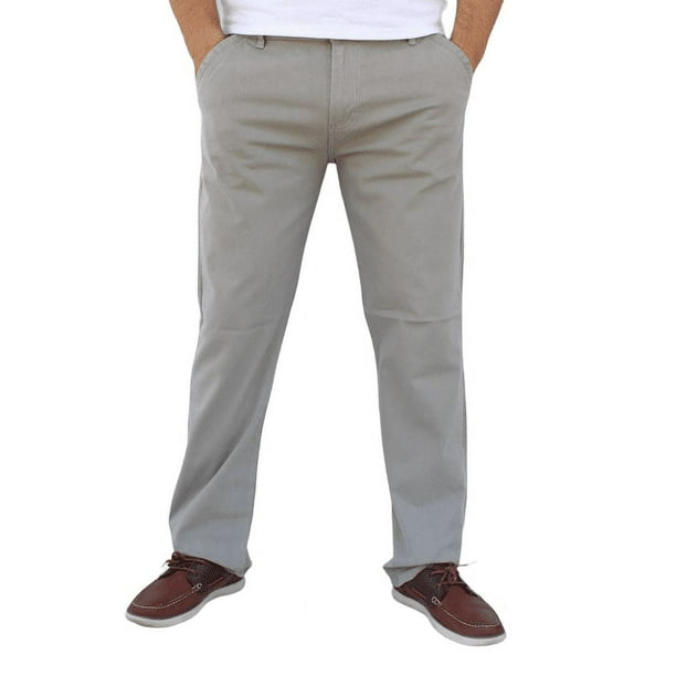 Pantalón de gabardina stretch John Silver Corte recto color gris claro