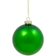 thumbnail image 5 of Northlight 2-Finish Glass Ball Christmas Ornaments - 4" (100mm) - Green - 4ct, 5 of 9
