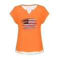 thumbnail image 4 of HEILAU 4th of July Shirts for Women Independence Day American Flag Graphic Tees Cap Sleeve Summer Tops V Neck Patriotic T Shirts, 4 of 7