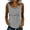 Grey Tank Tops, variant on Women Tank Tops Breathable Blend Hollow Out O-Neck Sleeveless Tops Casual Summer Solid Color Loose Fit Tunic Blouse Trendy Female Camisole