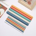 thumbnail image 4 of 1 Set Drinking Straw Threaded Design 2 Sections Straight Tube Heat Resistant Foldable Food Grade Water Straw Home Supply, 4 of 7