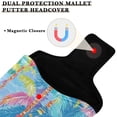 thumbnail image 3 of Haosy Vibrant Palm Trees Golf Mallet Putter Cover Strong Magnetic Leather Golf Club Headcover Closure, 3 of 7