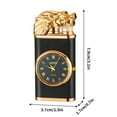 thumbnail image 3 of YIKA Double Fire Switching Lighter With Quartz Watch Metal Inflatable Windproof Blue Flame Lighter Fashion Gift B, 3 of 3