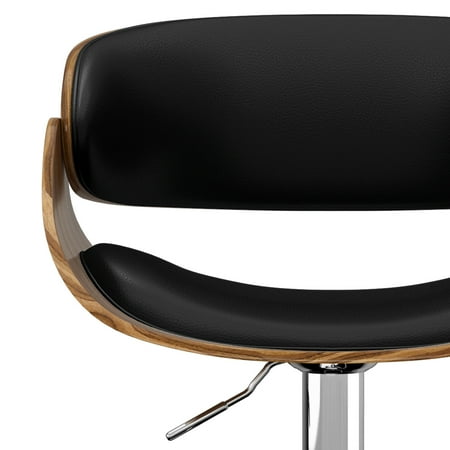 Simpli Home - Amery Adjustable Swivel Bar Stool - Black