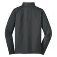 thumbnail image 6 of Mens Sport Wick Stretch 1/2 Zip Polyester/Spandex Pullover Charcoal Grey L, 6 of 7