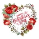 thumbnail image 1 of Pegatina de San Valentín para nevera, diseño de corazones y rosas, romántica para la pared del hogar. Estilo C, 1 of 9