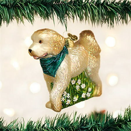 Old World Christmas Doodle Dog Glass Tree Ornament Decoration 12457 FREE BOX