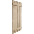 thumbnail image 4 of Ekena Millwork 23 1/2"W x 48"H Rustic Four Board Spaced Board-n-Batten Riverwood Faux Wood Shutters (Per Pair), Primed Tan, 4 of 11