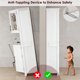 thumbnail image 2 of Mueble de Almacenamiento para Baño de 170 cm - Gabinete Alto con Puertas de Cristal y Repisas Regulables - Diseño Compacto para Espacios Reducidos en Baño, Cocina o Recibidor - Roble Oscuro, 2 of 8