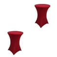 thumbnail image 1 of relayinert Versatile Elastic Cocktail Table Set Fitting For Any Occasion Hotel Wedding Party Table Cover red 2Set, 1 of 6