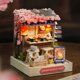 thumbnail image 2 of Mini casa de muñecas en miniatura, Kit de casa pequeña DIY, fabricación de juguetes de habitación, decoraciones de dormitorio para el hogar con muebles, casas de muñecas artesanales de madera, 2 of 4