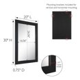 thumbnail image 5 of Shorewood Bathroom Mirror, 20-Inch x 30-Inch, Framed Mirror, Soft Matte Black, 589713, 5 of 9