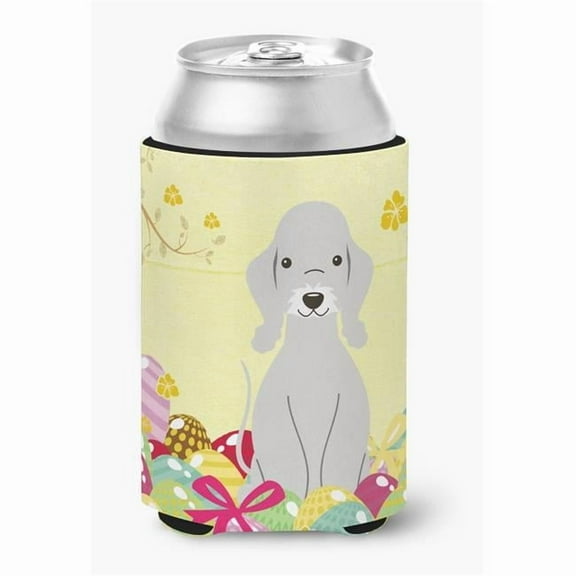 Carolines Treasures BB6090CC Easter Eggs Bedlington Terrier Blue Can or Bottle Hugger