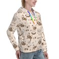 thumbnail image 6 of Fotbe Retro Rooster Pattern Womens Long Sleeve Hoodie, Pullover Hooded Sweatshirt, Kangaroo Pocket Hoodie with Eye-catching Drawstrings-Large, 6 of 7