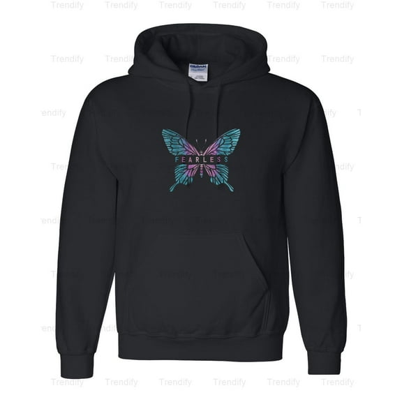 Humor Fearless Butterfly Cute Colorful Blue Hoodie M3081955, Up to Size 5XL