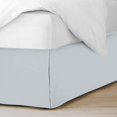 thumbnail image 5 of BLC King Size Light Grey Pleated Bed Skirt Brushed Microfiber 1800 Thread Count 15-inch Tailored Drop Easy Fit Center & Corner Wrap Around Bed Ruffle, 5 of 5