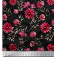 thumbnail image 1 of Soimoi Cotton Duck Fabric Leaves & Aster Floral Print Fabric by the Yard 42 Inch Wide, 1 of 1