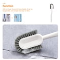 thumbnail image 6 of Bathroom Cleaning Brush Long-handled Shoe Cup Laundry Clothes Hanging White Plastic 3 Pieces, 6 of 6